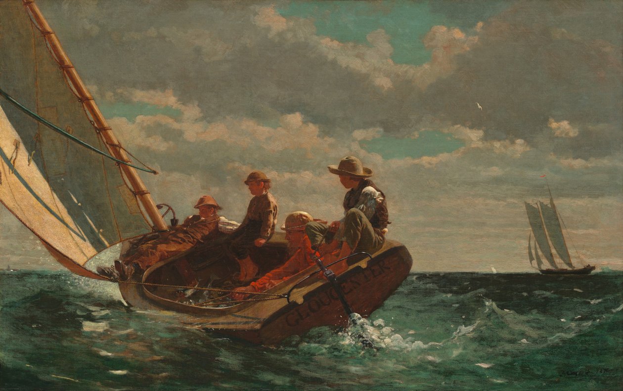 Breezing Up A Fair Wind, 1873-1876. alkotó: Winslow Homer