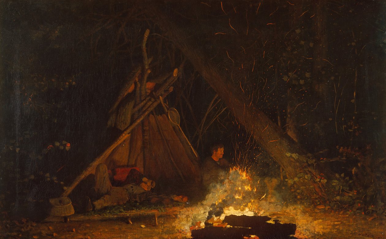 Tábortűz, 1880. alkotó: Winslow Homer