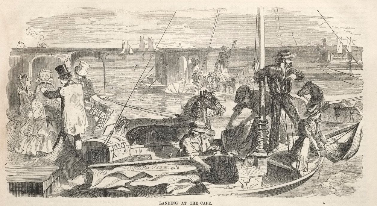 Tábori találkozó vázlatok:  Landing at the Cape alkotó: Winslow Homer