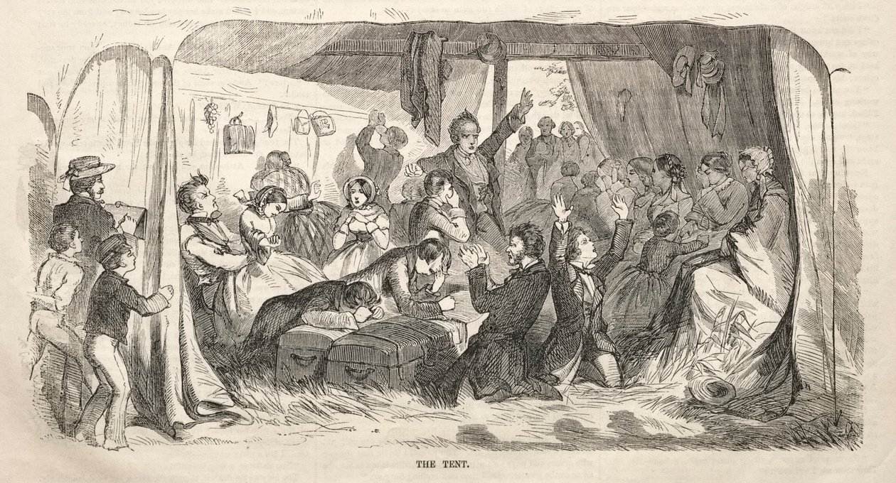 Tábori találkozó vázlatok:  A sátor alkotó: Winslow Homer