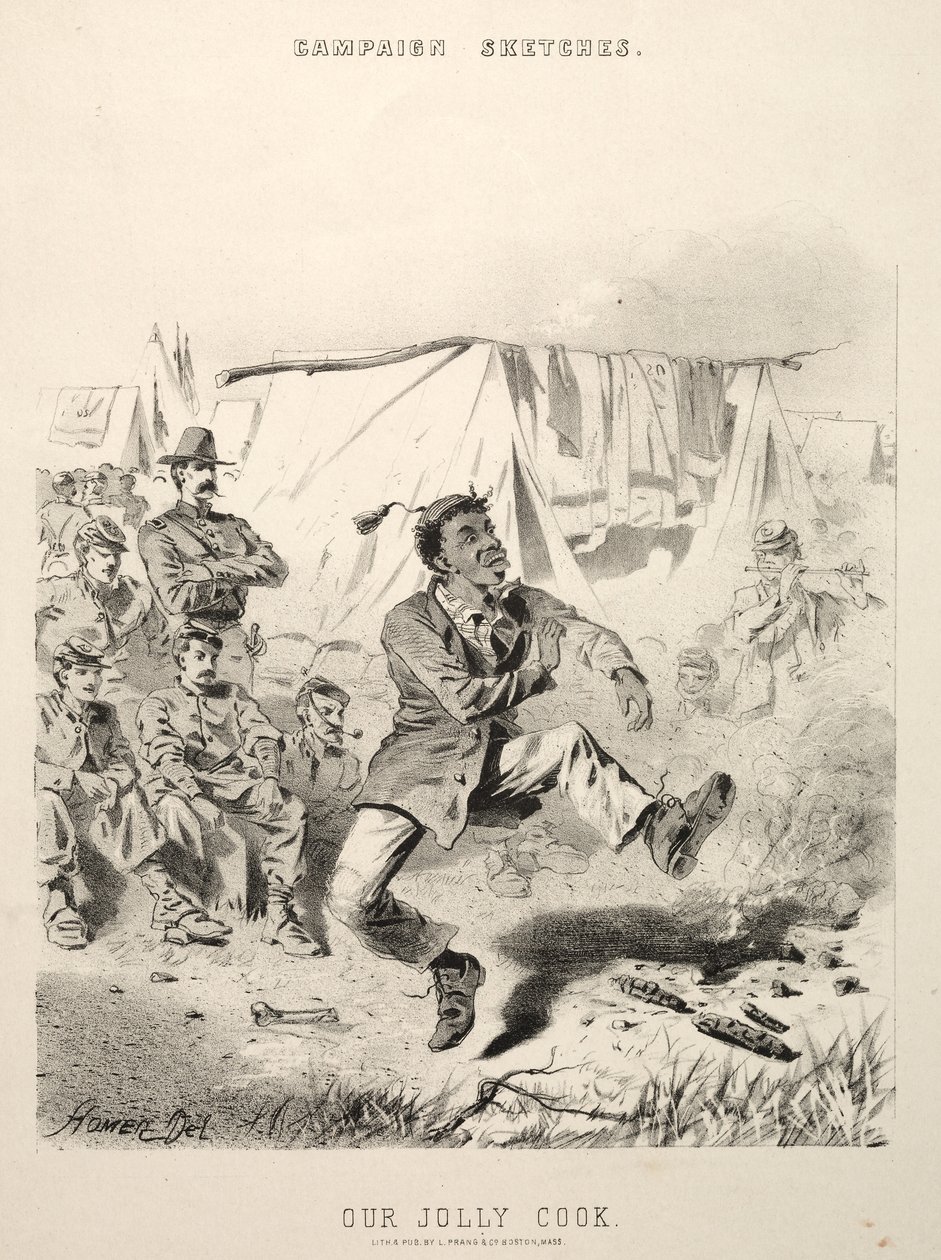 Kampányvázlatok: Vidám szakácsunk, 1863. alkotó: Winslow Homer