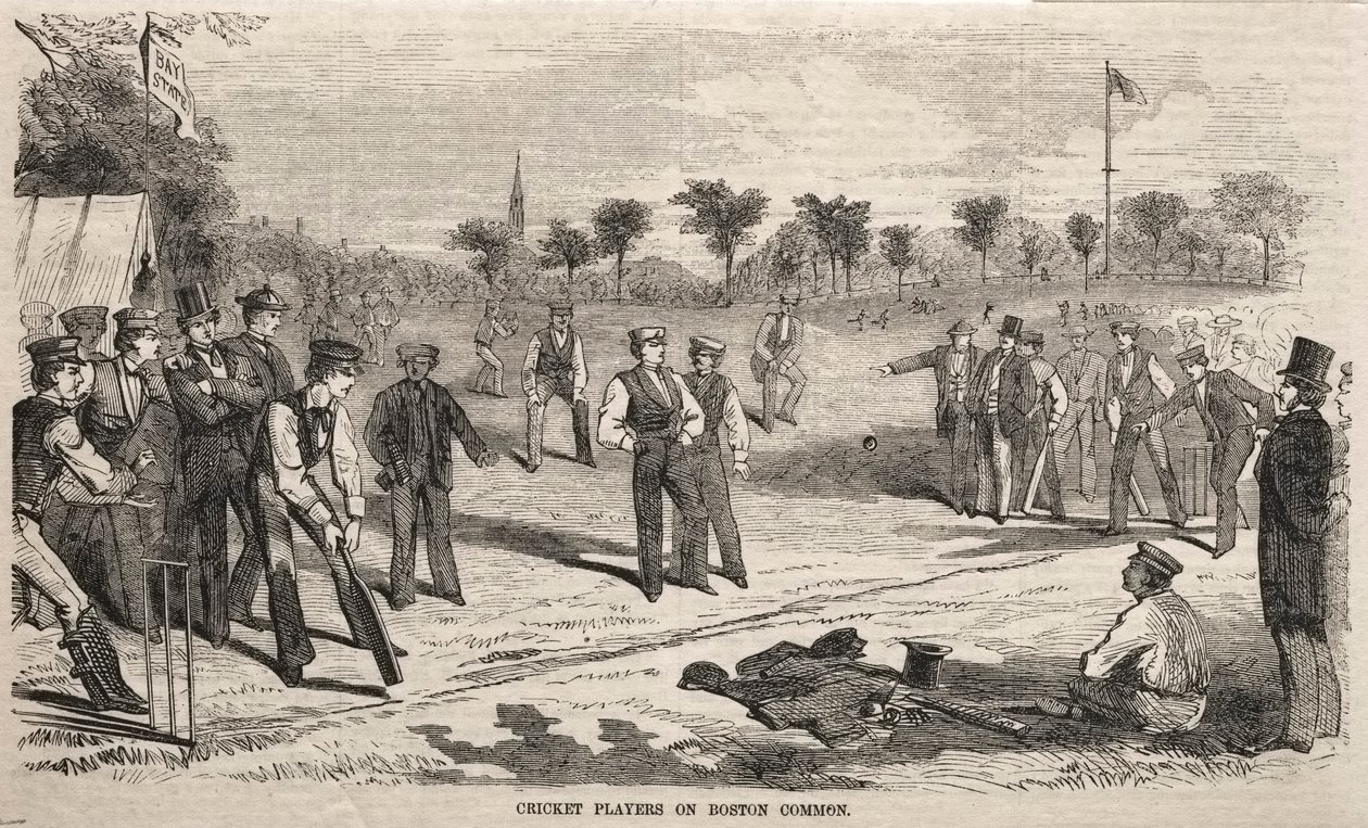 Krikettjátékosok a Boston Commonon, 1859. alkotó: Winslow Homer