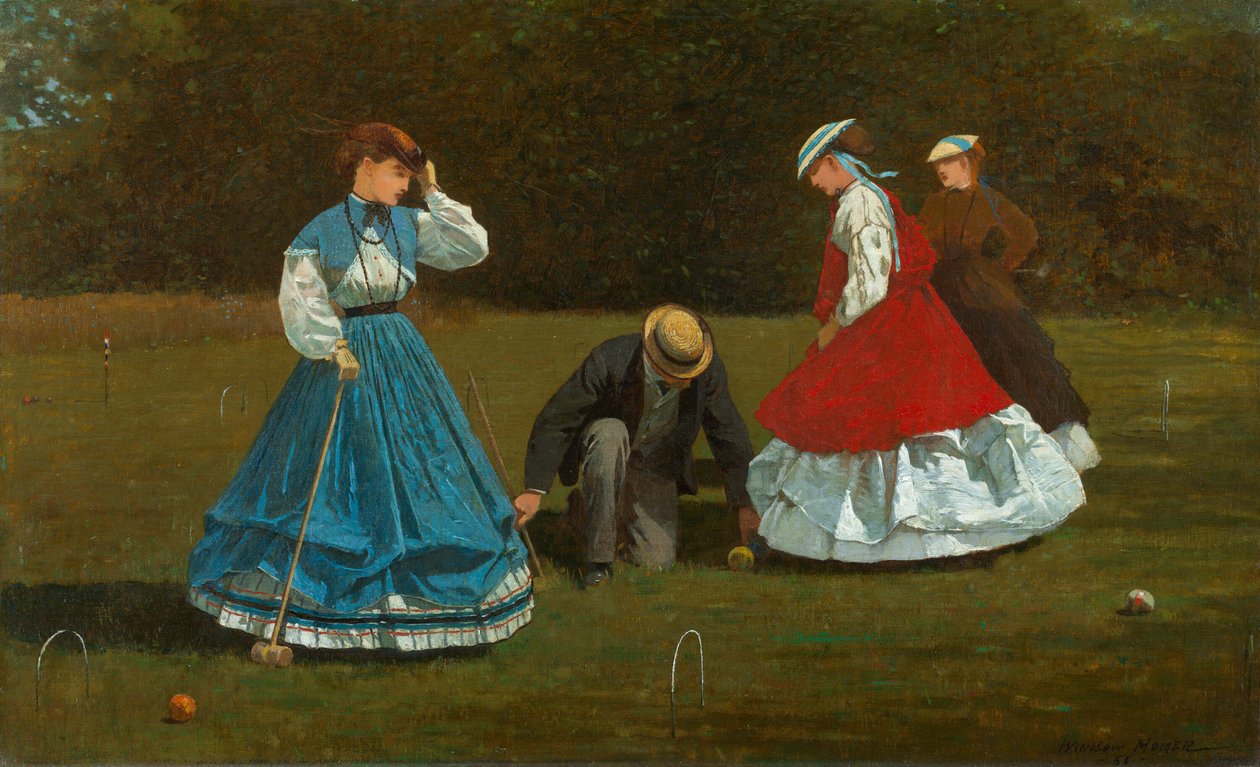 Krokett jelenet alkotó: Winslow Homer