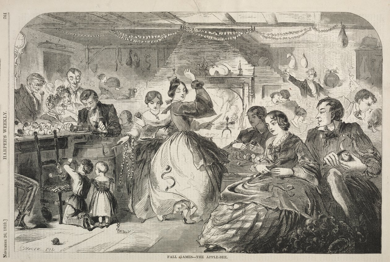 Őszi játékok – Az almaméh, 1859. alkotó: Winslow Homer