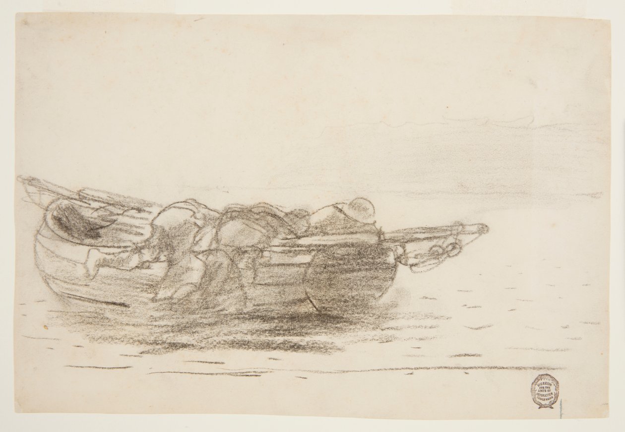 Halászok másznak át Gunwales, Cullercoats, Anglia alkotó: Winslow Homer