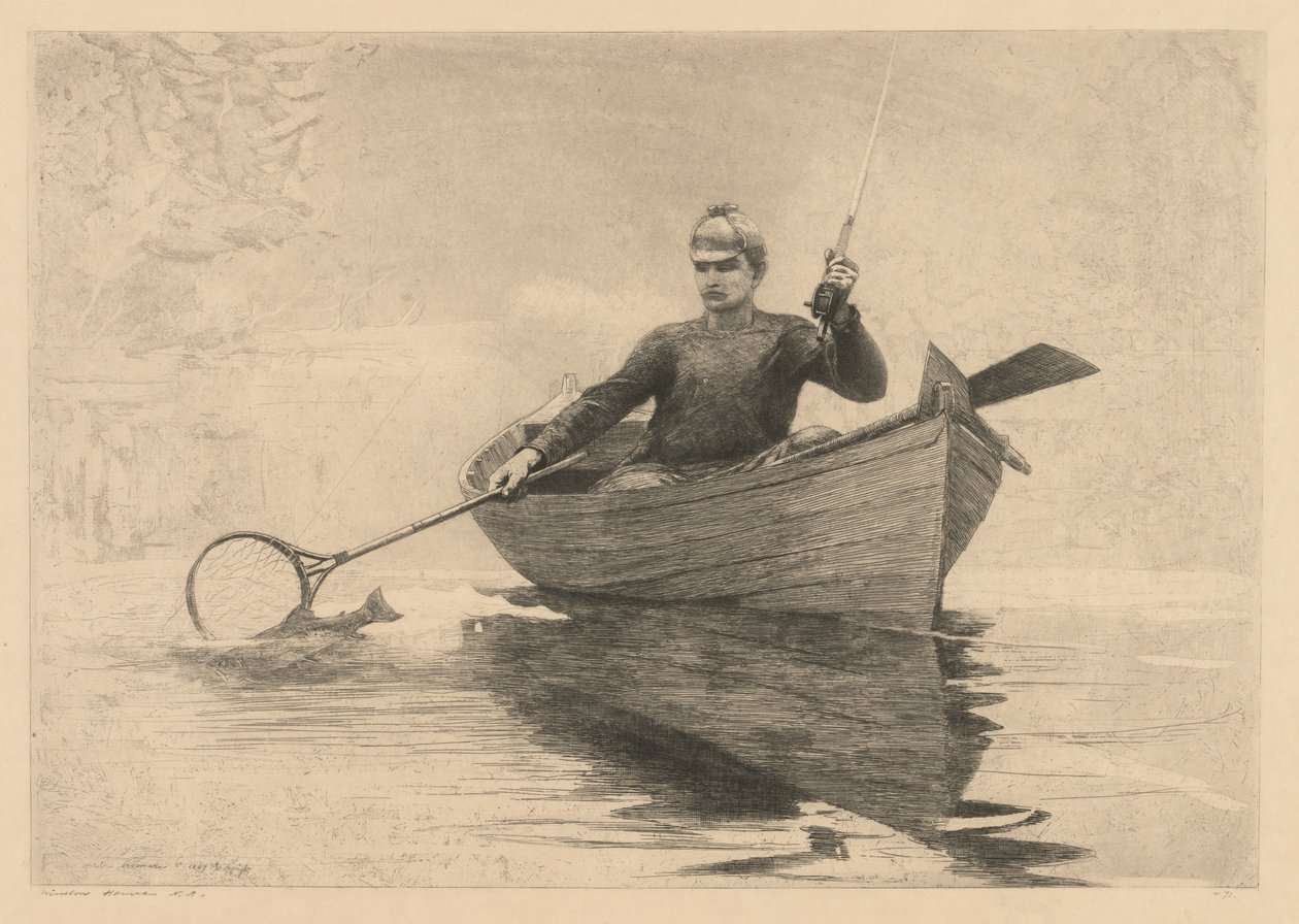 Légyhalászat, 1889. alkotó: Winslow Homer
