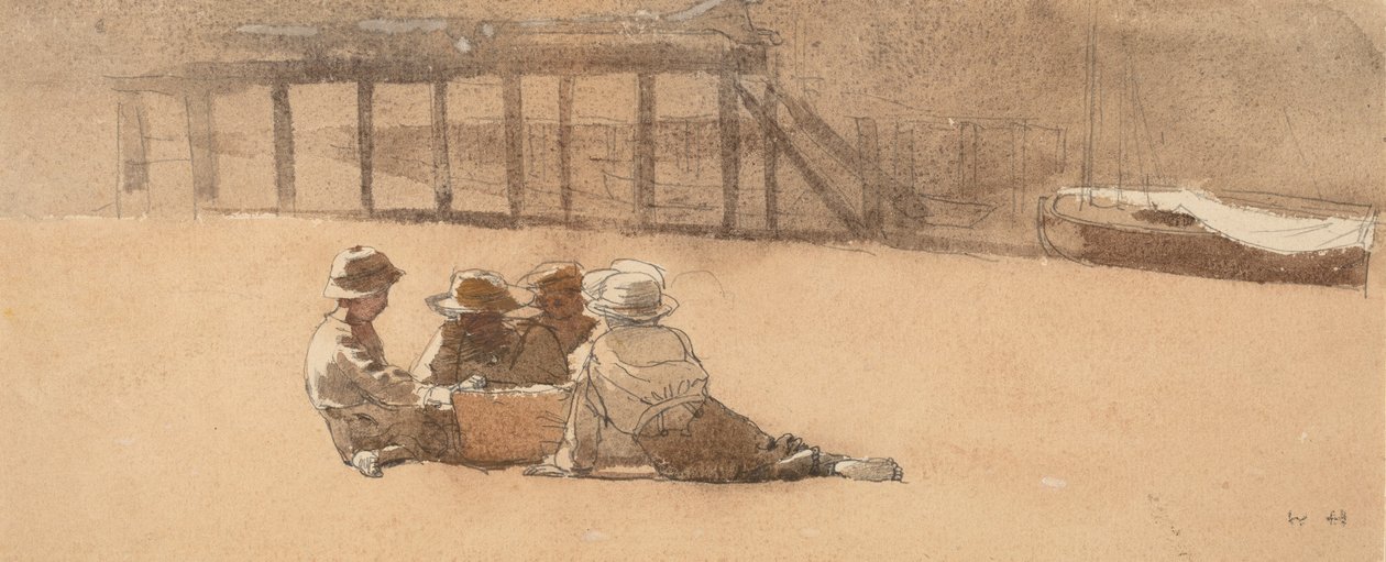 Négy fiú a tengerparton, 1873. alkotó: Winslow Homer