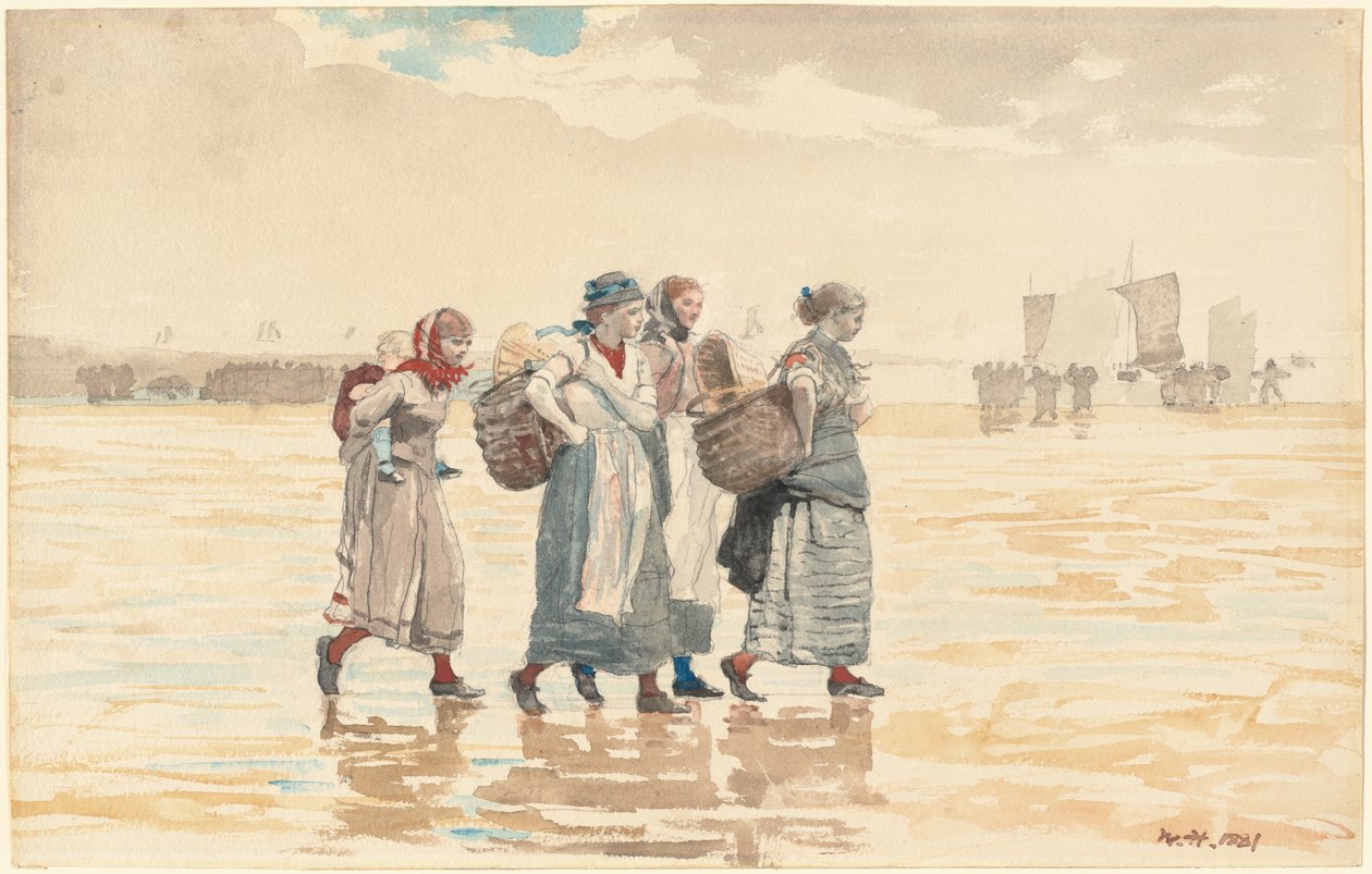 Négy halasszony a tengerparton alkotó: Winslow Homer