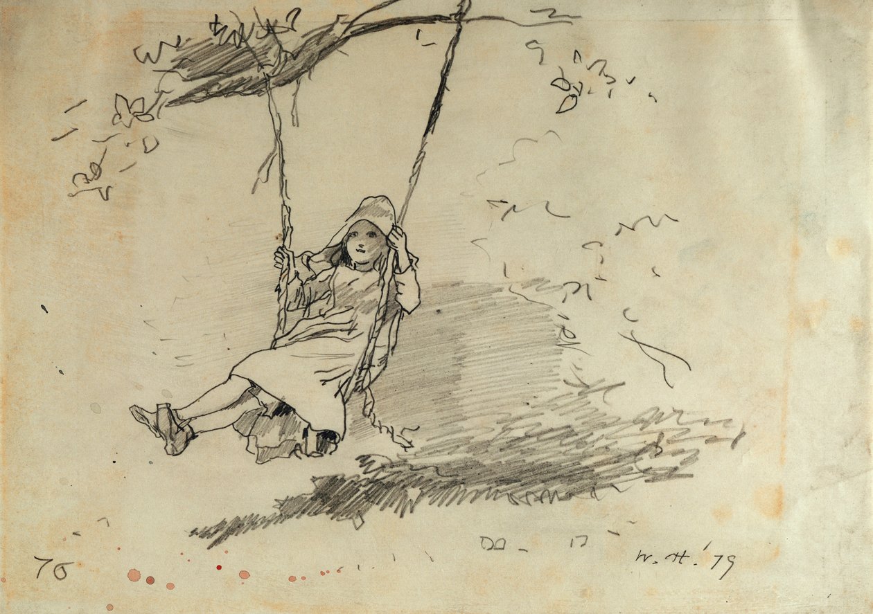 Lány hintán, 1879 alkotó: Winslow Homer