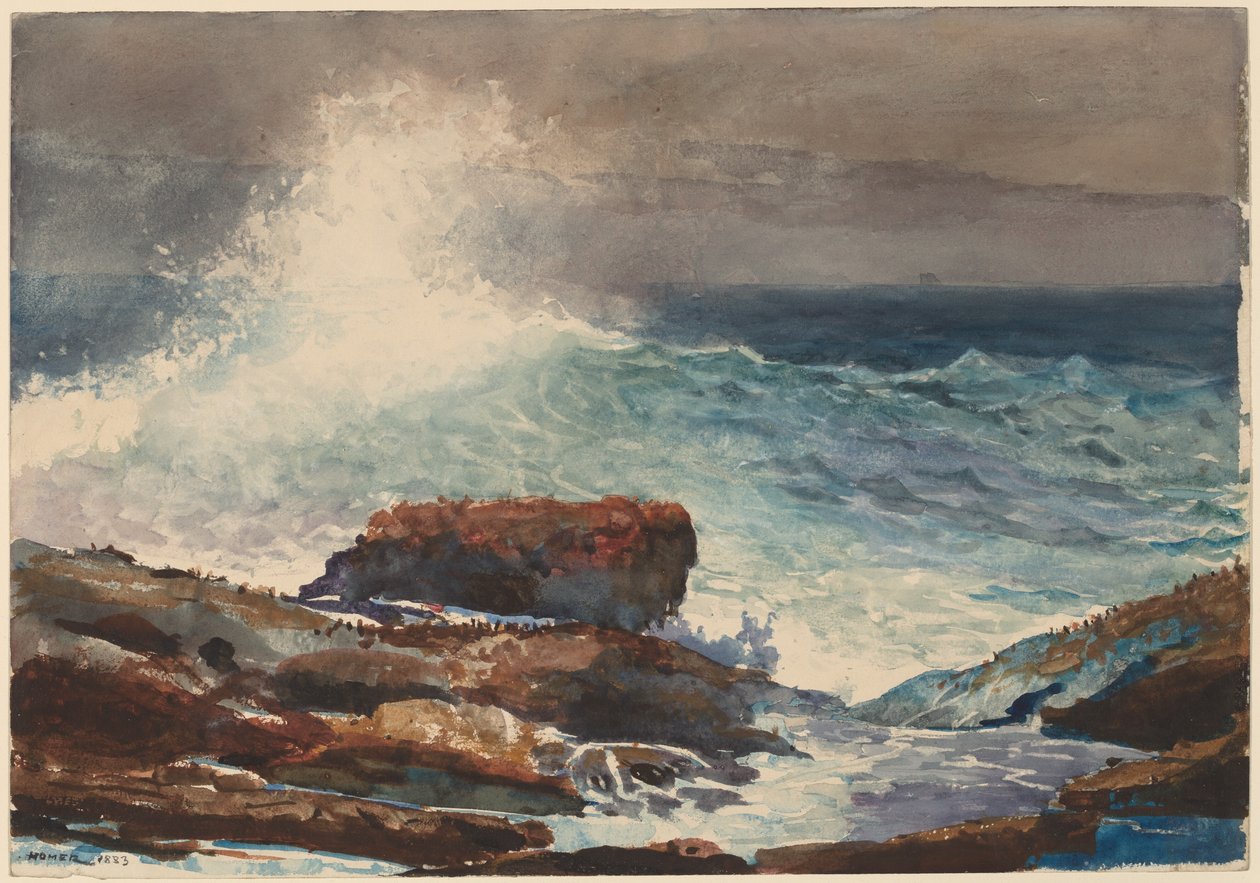 Bejövő árapály, Scarborough, Maine alkotó: Winslow Homer
