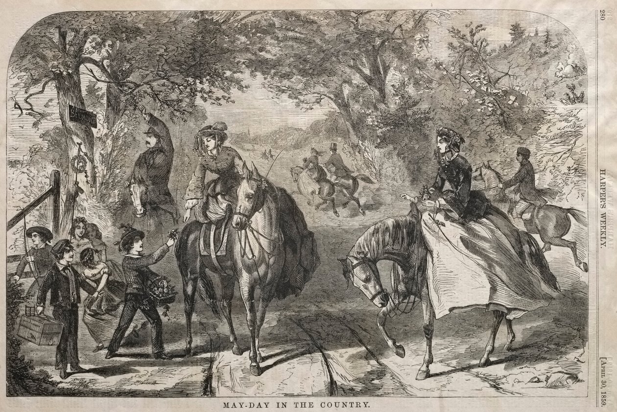 Május elseje az országban, 1859. alkotó: Winslow Homer