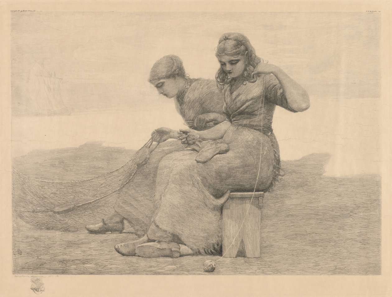 A hálók javítása alkotó: Winslow Homer