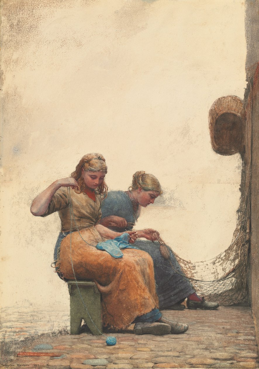 A háló javítása, 1882. alkotó: Winslow Homer