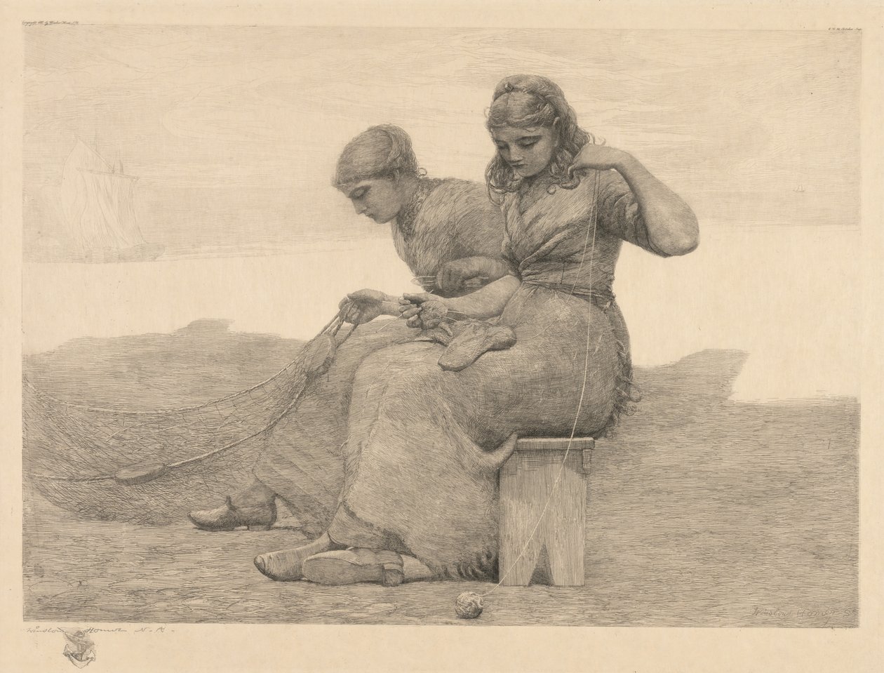 A könnyek javítása, 1888. alkotó: Winslow Homer