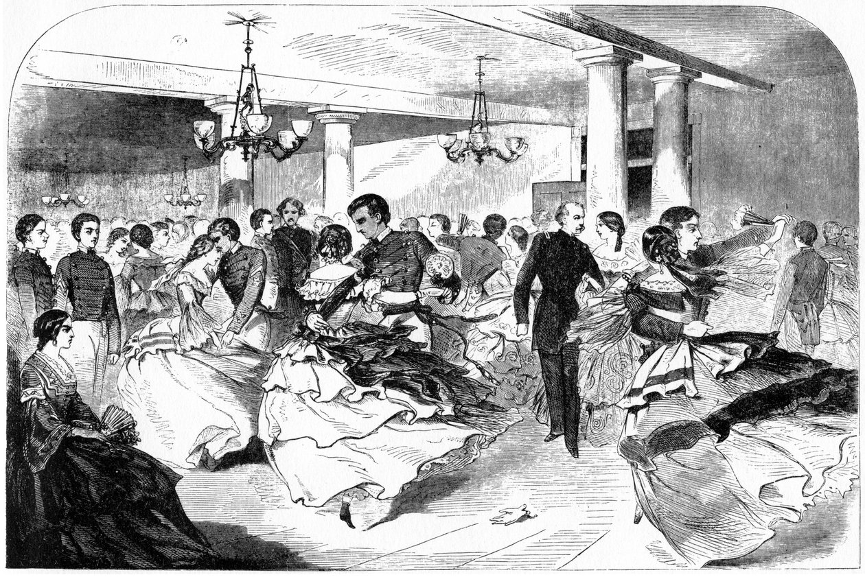 Katonai Akadémia, The Hop, Cozzens Hotel, 1859. alkotó: Winslow Homer