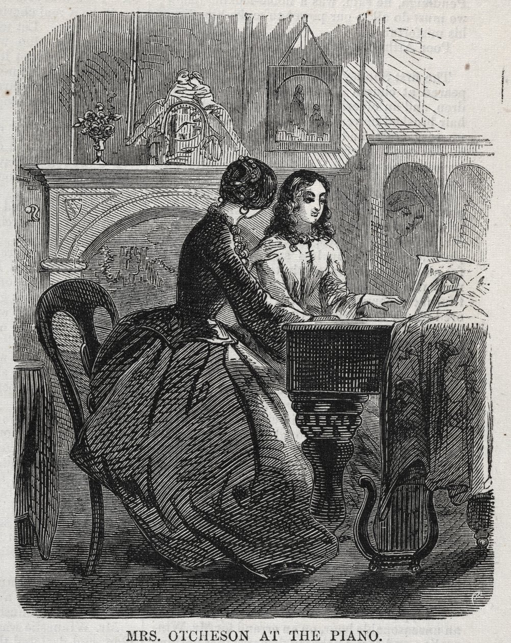 Mrs. Otcheson a zongoránál, 1860. alkotó: Winslow Homer