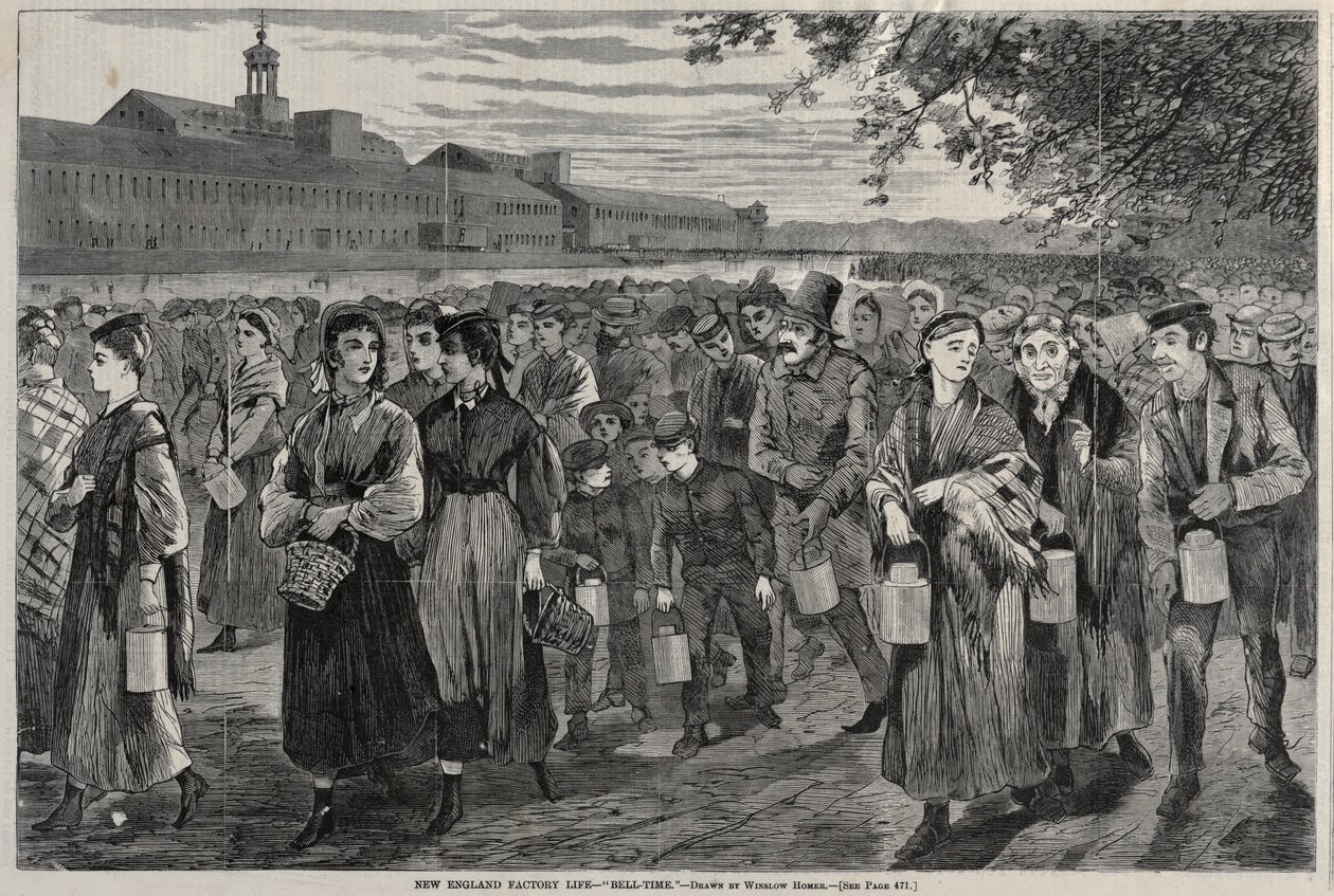 New England Factory Life - "Bell-Time" alkotó: Winslow Homer