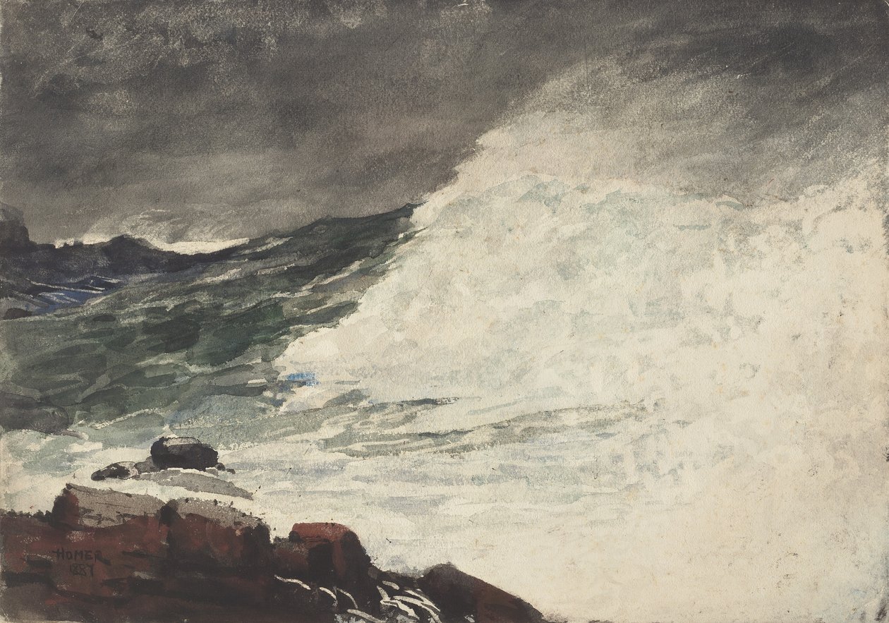 Prout nyaka, hullámtörés, 1887 alkotó: Winslow Homer