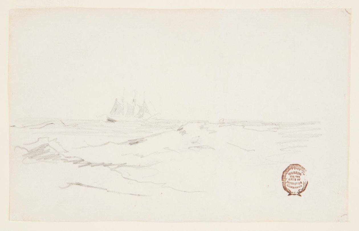 Schooner egy sziklás part közelében alkotó: Winslow Homer