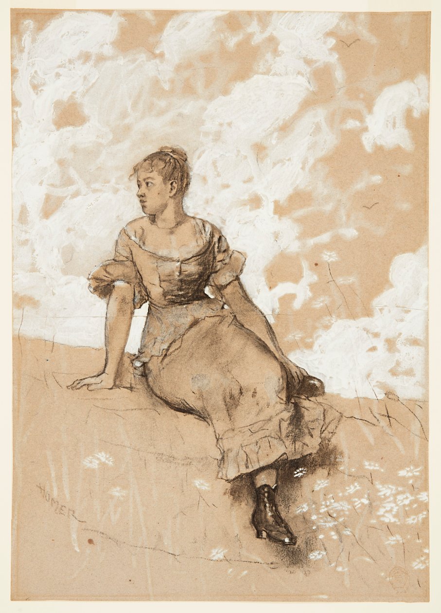 Ülő lány alkotó: Winslow Homer