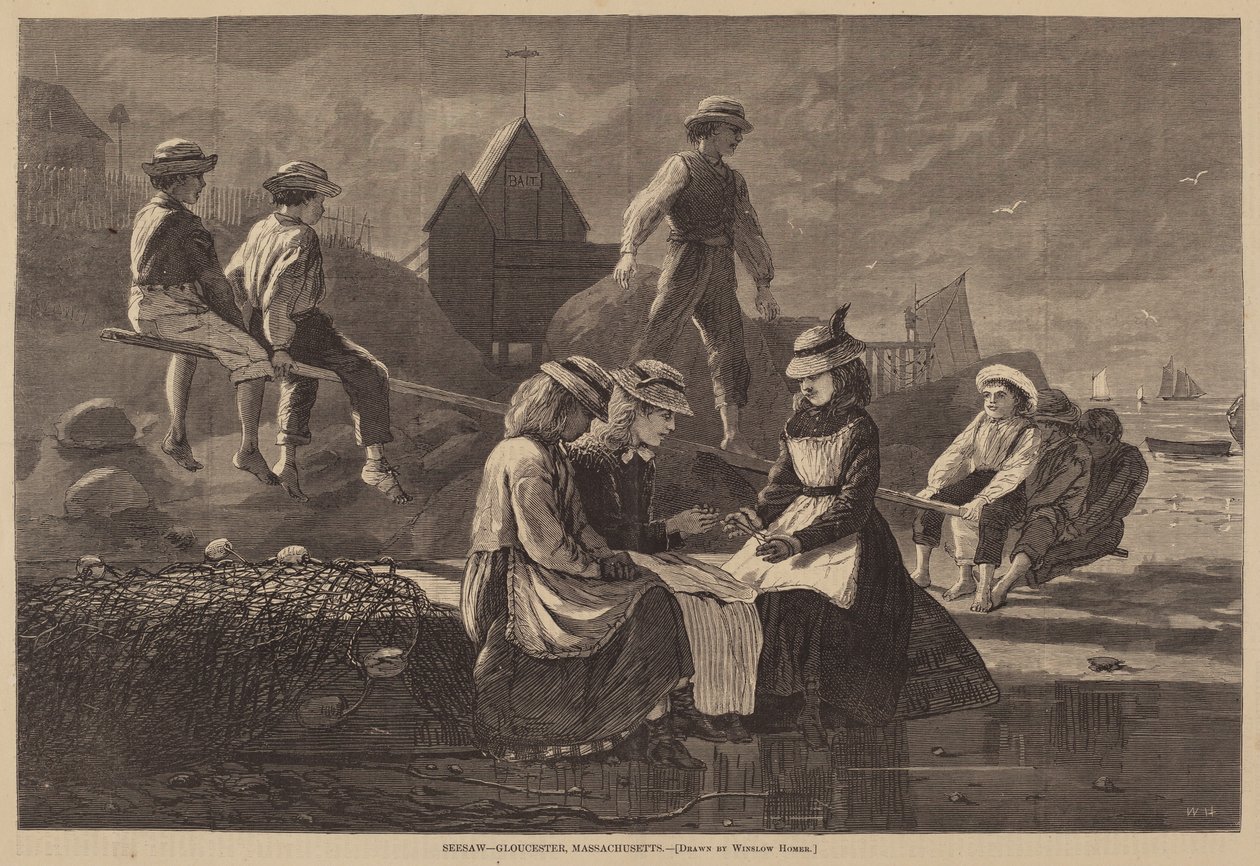 Liikóka – Gloucester, Massachusetts, 1874-ben megjelent. alkotó: Winslow Homer
