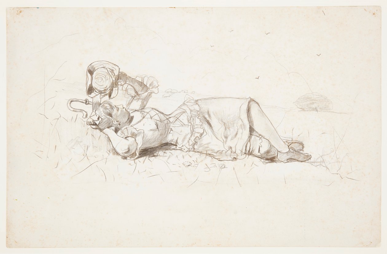 Pásztorlány pihen alkotó: Winslow Homer
