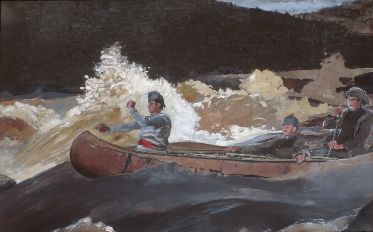 Shooting the Rapids, Saguenay River, 1905-10. alkotó: Winslow Homer