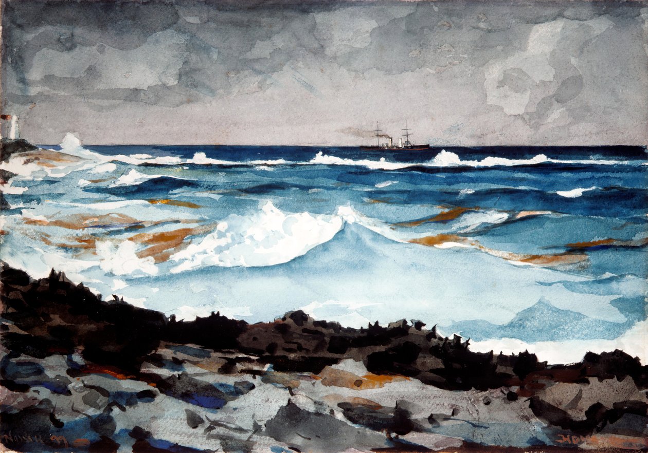 Shore and Surf, Nassau, 1899. alkotó: Winslow Homer