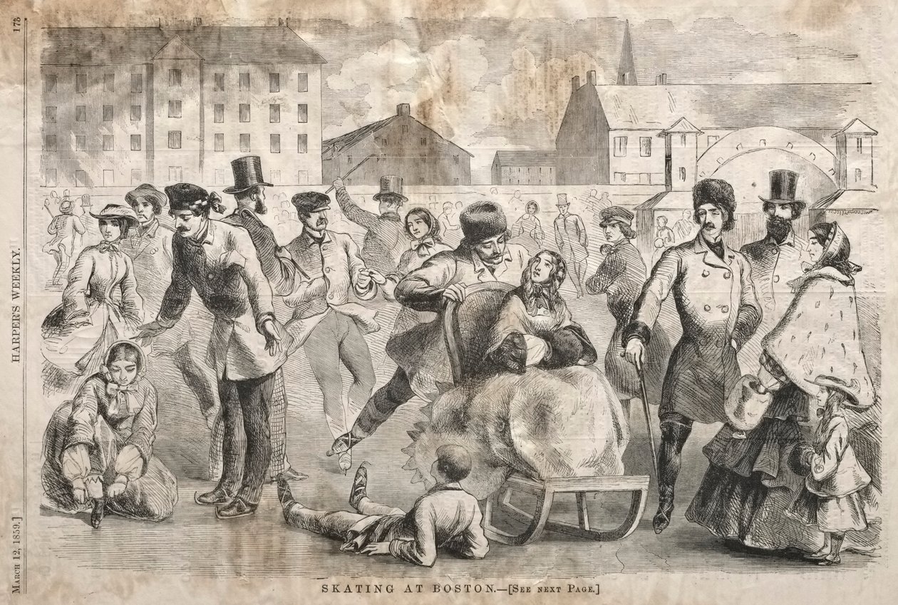 Korcsolyázás Bostonban alkotó: Winslow Homer