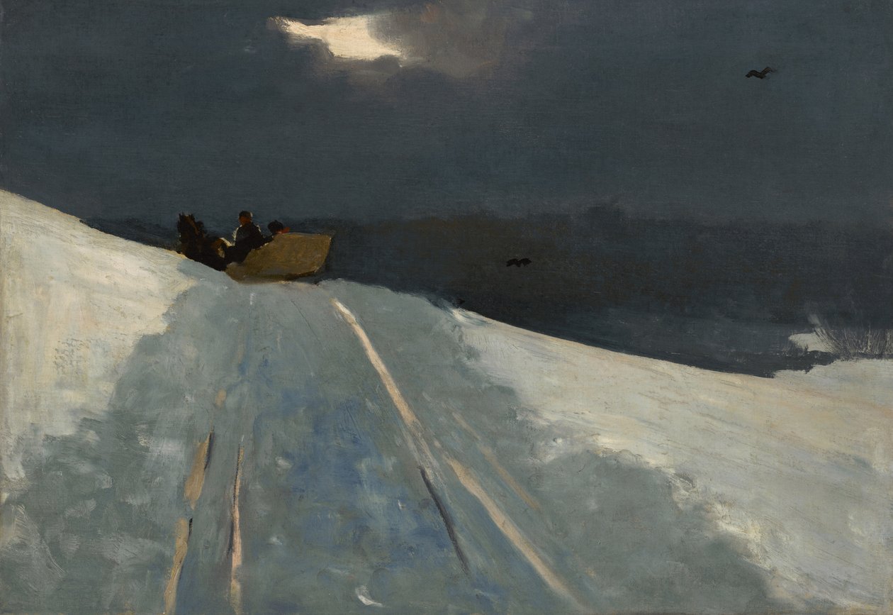 Szánkózás, 1890-95 körül alkotó: Winslow Homer