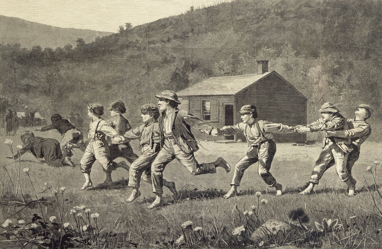 Snap the Whip (fametszet) alkotó: Winslow Homer