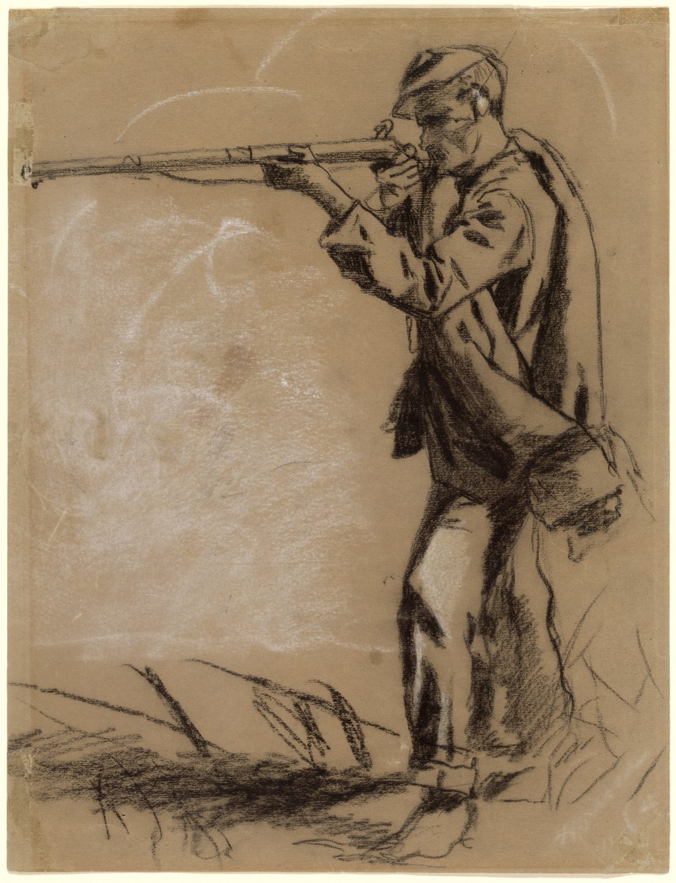 Katona célba veszi [recto] alkotó: Winslow Homer