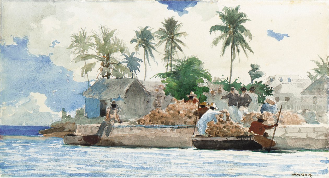 Sponge Fisherman, Bahamák alkotó: Winslow Homer