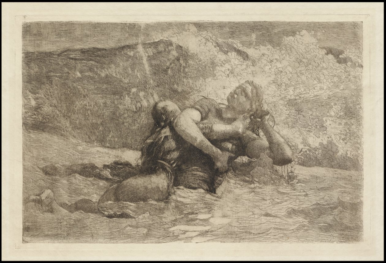 Tanulmány Undertow számára, 1886 körül alkotó: Winslow Homer