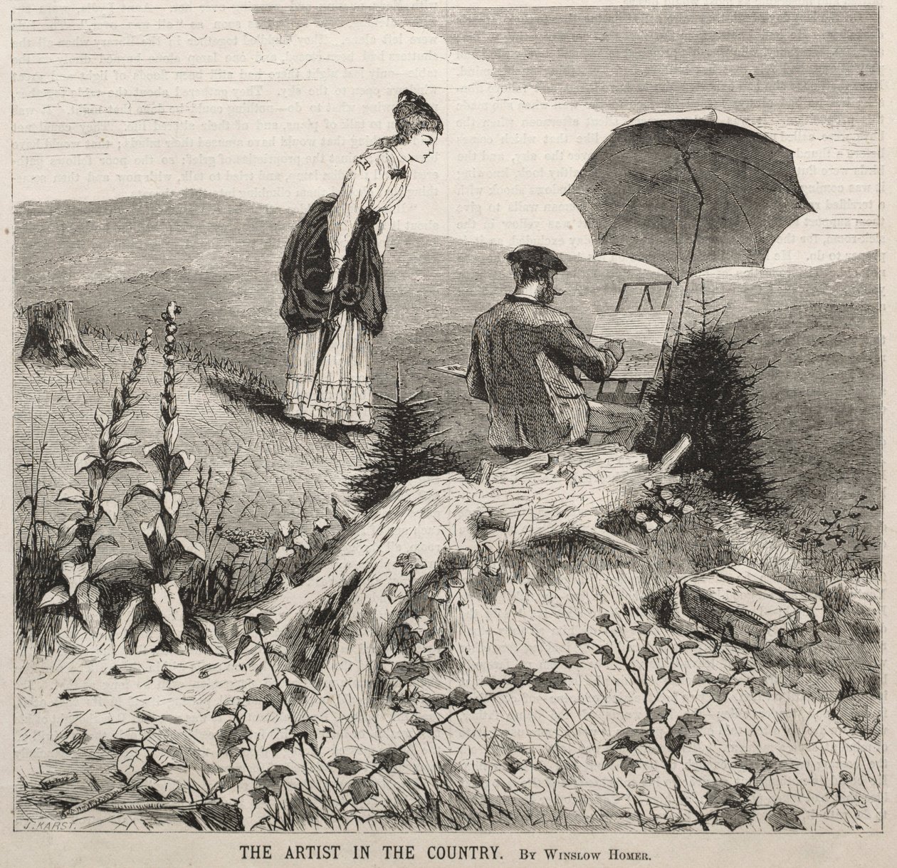 A művész a vidéken, 1869. alkotó: Winslow Homer
