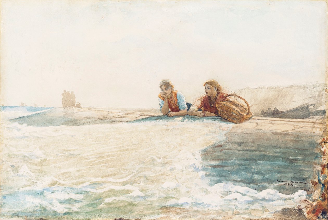 A hullámtörő, 1883 alkotó: Winslow Homer