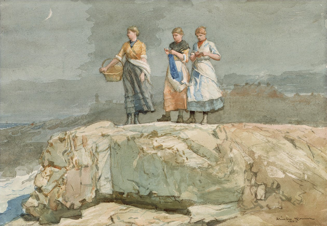 The Cliffs, 1883 (wc papíron) alkotó: Winslow Homer