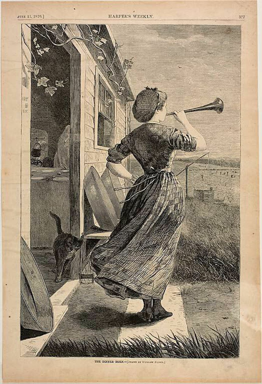 A vacsorai kürt alkotó: Winslow Homer