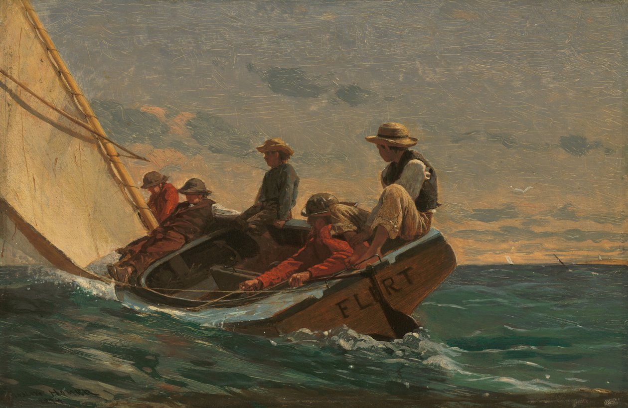 A flört, 1874. alkotó: Winslow Homer