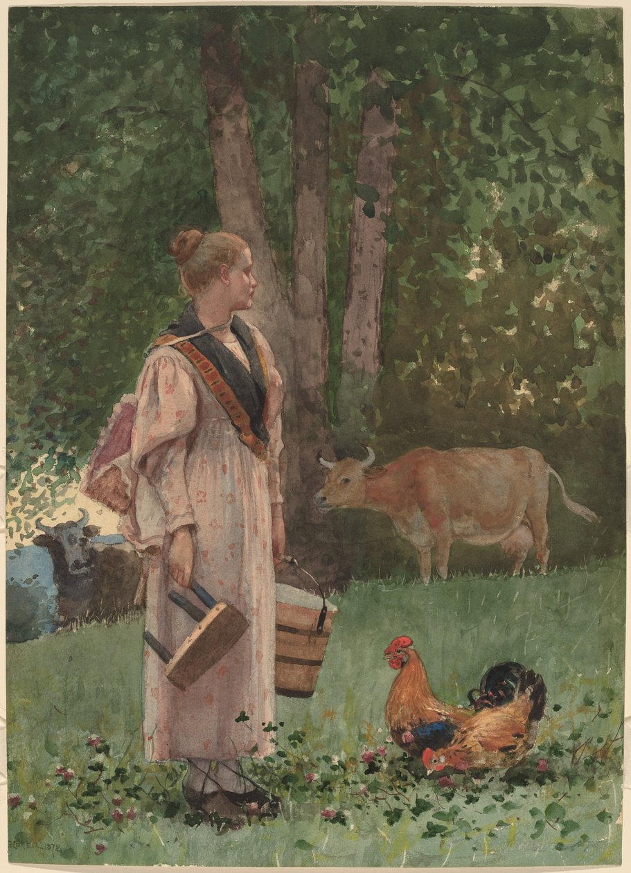 A tejeslány, 1878. alkotó: Winslow Homer