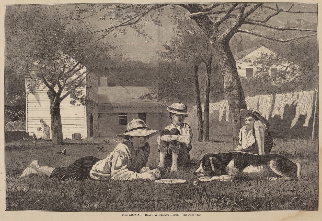 The Nooning, 1873-ban jelent meg. alkotó: Winslow Homer