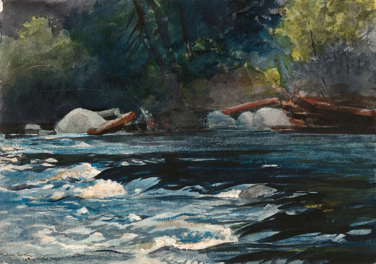 Rapids, Hudson folyó, Adirondacks alkotó: Winslow Homer