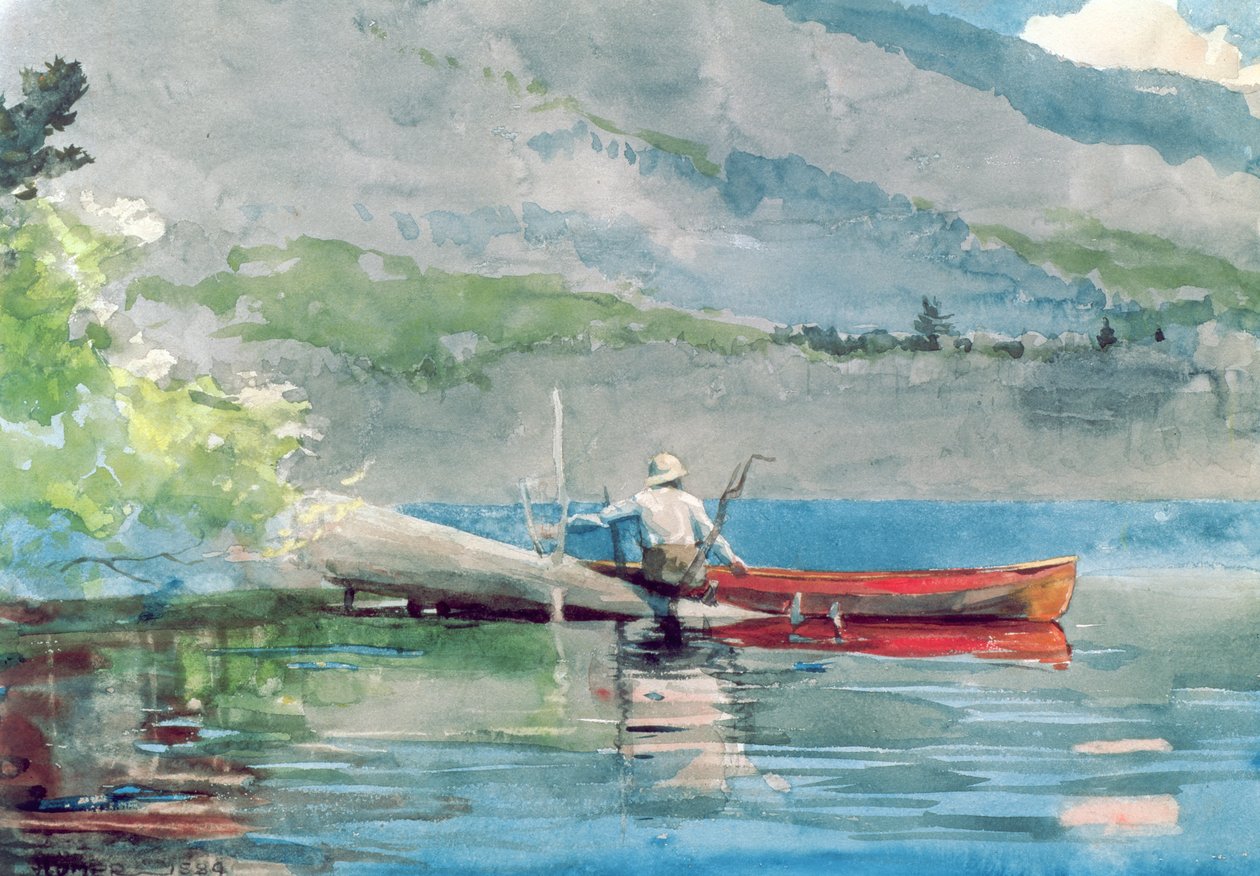 A vörös kenu, 1884 alkotó: Winslow Homer