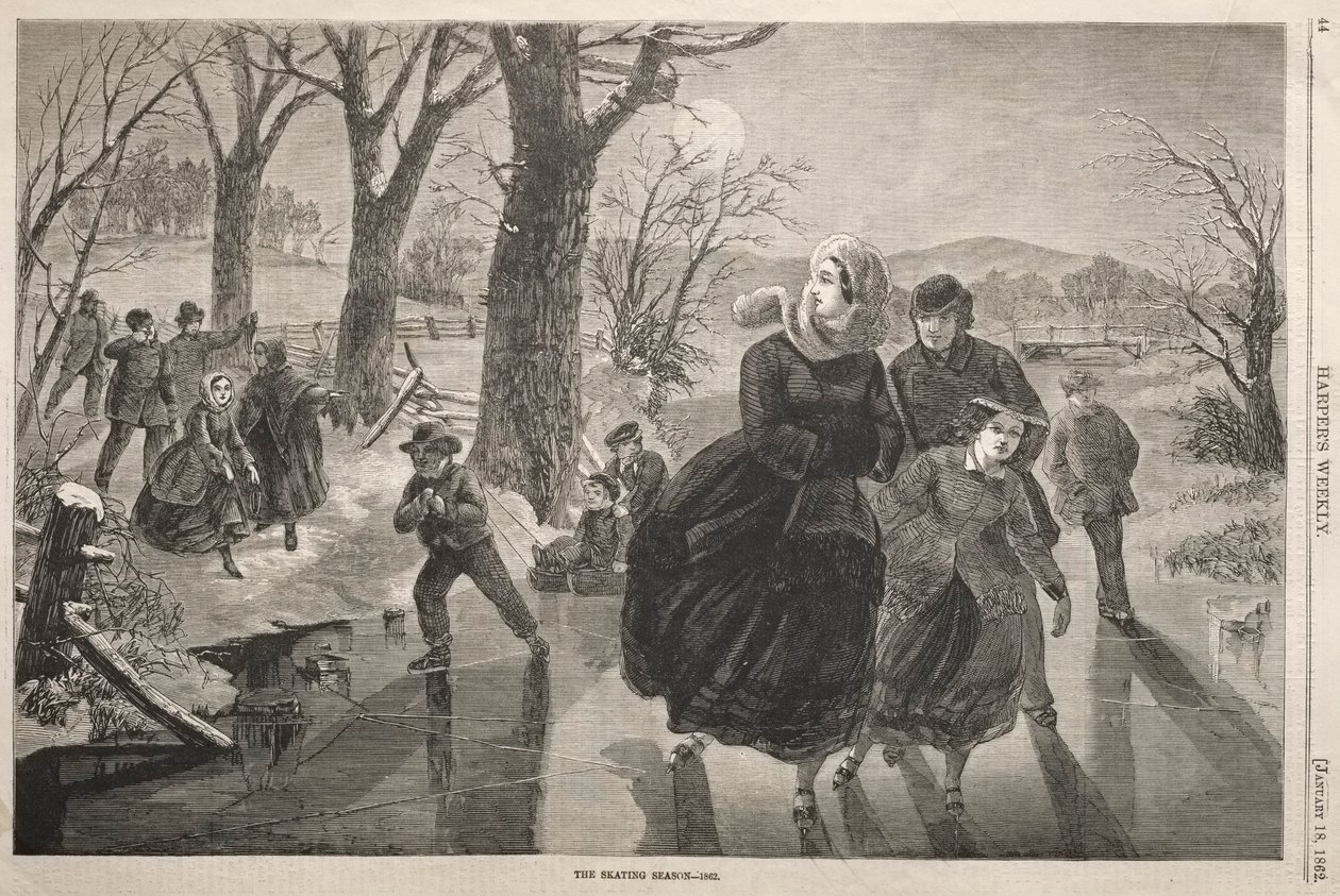 A korcsolya szezon – 1862, 1862. alkotó: Winslow Homer