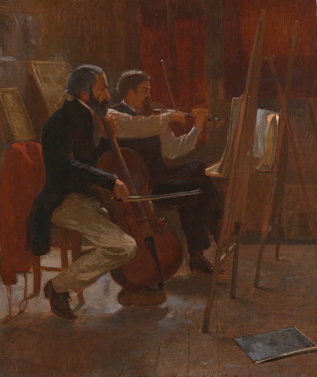 A stúdió, 1867. alkotó: Winslow Homer