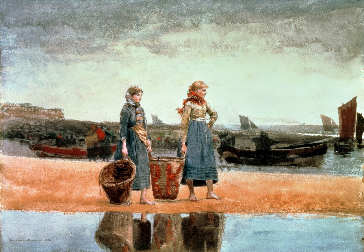 Two Girls on the Beach, Tynemouth, 1891 alkotó: Winslow Homer