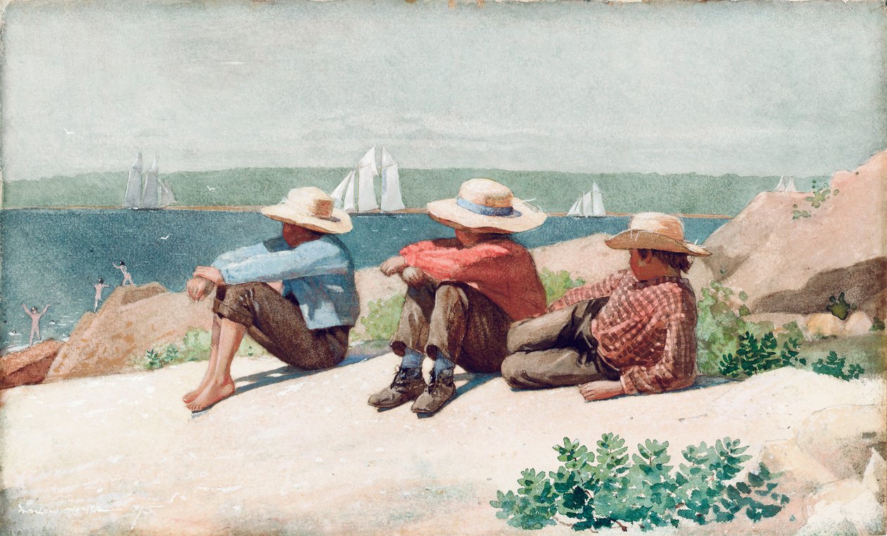 Hajók figyelése, Gloucester, 1875 alkotó: Winslow Homer
