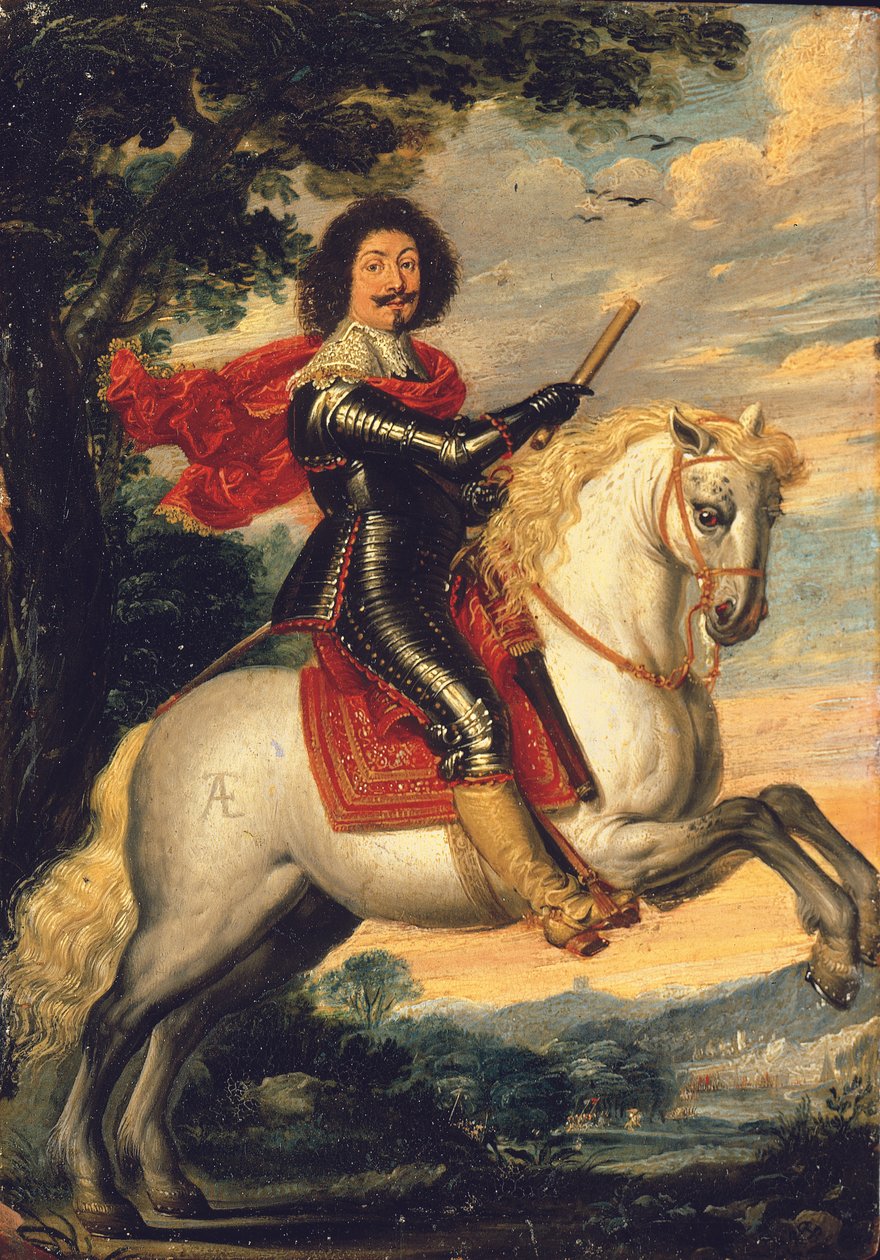 Egy úriember lovas portréja alkotó: Wolfgang Heimbach