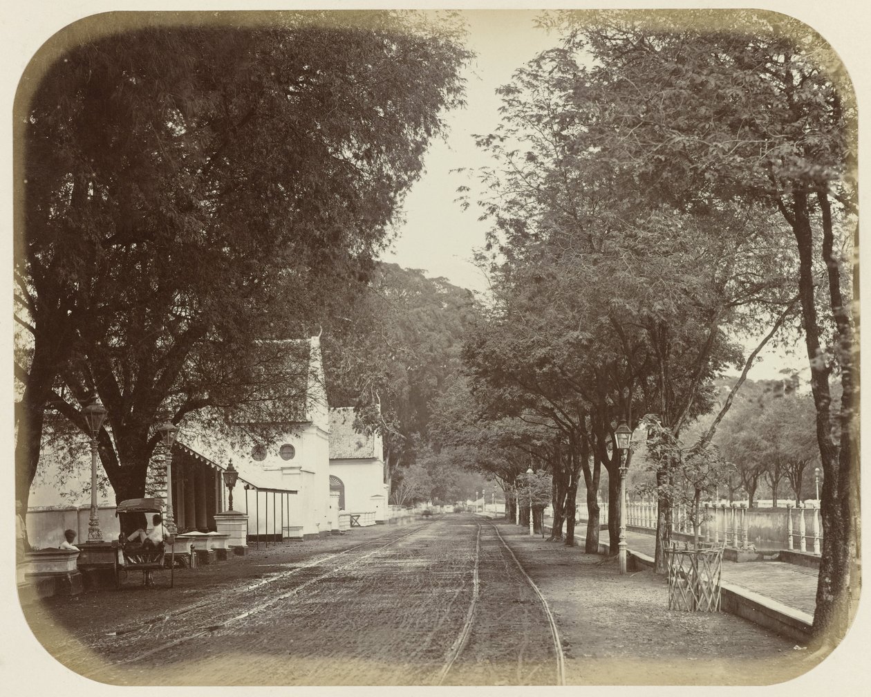 Kilátás Rijswijkben, Batáviában alkotó: Woodbury and Page