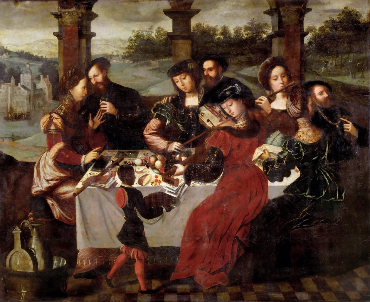 Koncert vacsora után alkotó: Workshop of Ambrosius Benson